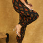 Trendy Cotton Black with Mustard Ikat Print Joggers