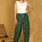 Smart Cotton Green Ikat Joggers