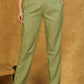 Trendy Cotton Olive Green Trouser