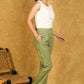 Trendy Cotton Olive Green Trouser
