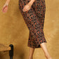 Trendy Cotton Black Animal Print Ajrakh Crop Pant