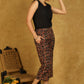 Trendy Cotton Black Animal Print Ajrakh Crop Pant