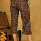 Trendy Cotton Black Animal Print Ajrakh Crop Pant