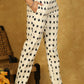Classy Cotton White with Black Checkered Pattern Double Ikat Trouser