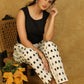 Classy Cotton White with Black Checkered Pattern Double Ikat Trouser