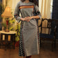 Straight cut Handloom Cotton Kurta with Ikat and Khun Border