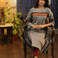 Straight cut Handloom Cotton Kurta with Ikat and Khun Border