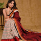 Classy Maroon Khun Pallu Saree with Cream Ajrakh Pleats