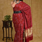 Beautiful Maroon Ajrakh Print Modal Saree