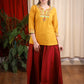 Mustard Cotton Embroidery Top