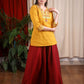 Mustard Cotton Embroidery Top