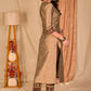 Exclusive Gold Cotton Silk Kurta with Beautiful Embroidery Front and Sleeves - Pant Optional