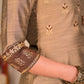 Exclusive Gold Cotton Silk Kurta with Beautiful Embroidery Front and Sleeves - Pant Optional