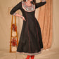Trendy Black Cotton Kurta with Hand Painted Madhubani on Neckline - Pant Optional