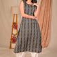 Beautiful A Line Sleeveless Black Cotton Ikat Kurta - Pant Optional