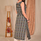 Beautiful A Line Sleeveless Black Cotton Ikat Kurta - Pant Optional