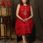 Classy maroon chikankari dress with beautiful hand embroidered yoke.