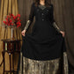 Elegant Black hand embroidered Kalidaar gown highlighted with banarasi border on hemline and sleeves