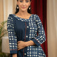 Exclusive chequred Indigo combination top