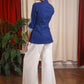 Navy Blue Cotton Fine Embroidered Top