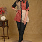 Cotton Ajrakh Top with Ambi Ajrakh and Stipes Ajrakh Combination