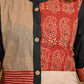 Cotton Ajrakh Top with Ambi Ajrakh and Stipes Ajrakh Combination