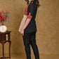 Cotton Ajrakh Top with Ambi Ajrakh and Stipes Ajrakh Combination