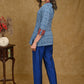 Breezy Zig-Zag Indigo Top with Ajrakh Collar