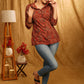 Elegant Maroon Ajrakh Mugal Print Shirt