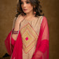 Exclusive Beige Cotton Silk Kurta Highlighted with Classy Zari Work and Dupatta - Pant Optional