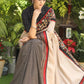 Regal cotton line Ajrakh saree with cream Pallu and Kalamkari border