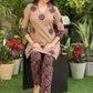 Classy Cotton Coffee Brown Tunic with Contrast Ajrakh Patchwork