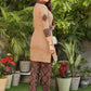Classy Cotton Coffee Brown Tunic with Contrast Ajrakh Patchwork