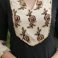 Black Cotton Silk Tunic with Beautiful Hand Embroidered Yoke and Sleeves