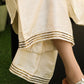 Trendy off White Cotton Silk Tunic with Hand Zardosi Work on Collar