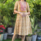 Beautiful Yellow Cotton Ethnic A-Line Dress