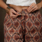 Elegant chanderi Boroque print wide leg straight fit pant