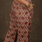 Elegant chanderi Boroque print wide leg straight fit pant