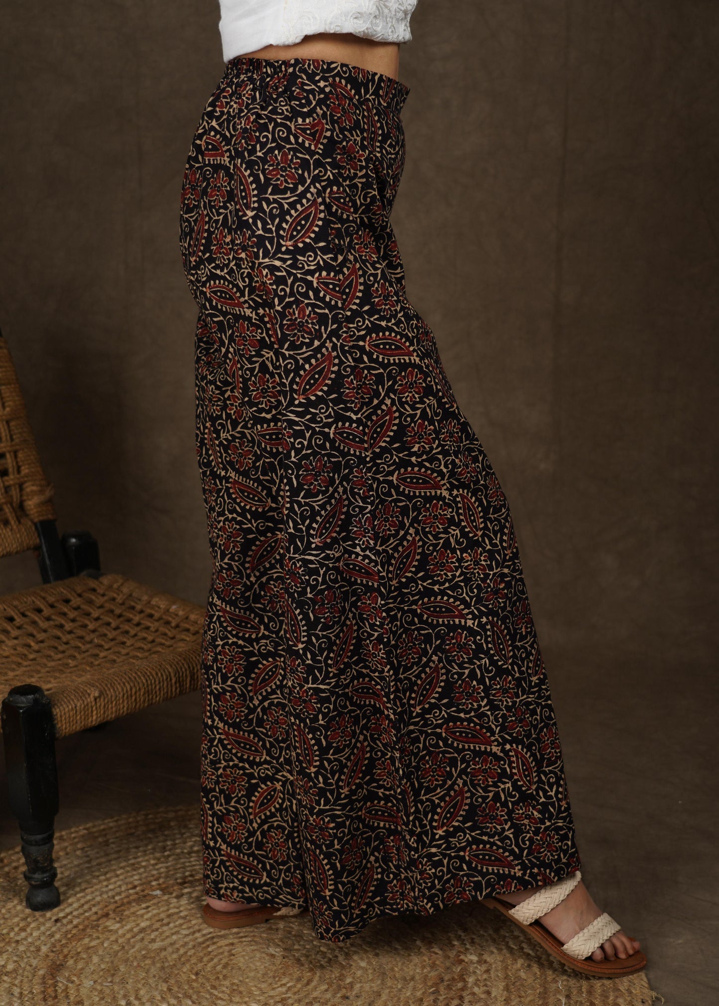 Smart casual Ajrakh Palazzo Pant