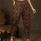 Elegant black ajrakh narrow fitted pant