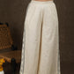Trendy casual cotton wide palazzo pant with ikat border on the side