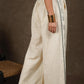 Trendy casual cotton wide palazzo pant with ikat border on the side