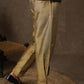 Classy tan cotton silk full length lantern pant
