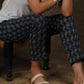 Trendy kantha print narrow fitted trouser