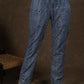 Smart casual striped indigo narrow fitted trouser