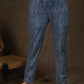 Smart casual striped indigo narrow fitted trouser
