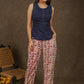 Smart casual animal print straight fit trouser