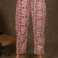 Smart casual animal print straight fit trouser