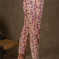 Smart casual animal print straight fit trouser