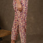 Smart casual animal print straight fit trouser